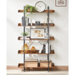 Large Industrial Bookcase Rustic Storage Unit Tall Vintage Retro Display Cabinet