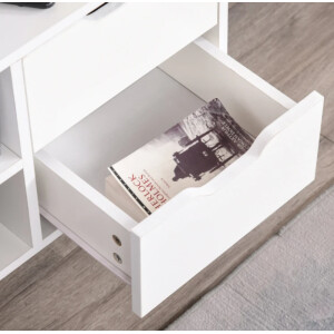 Scandinavian TV Stand Vintage Retro Media Cabinet Large Storage Shelf Wood Unit - Image 3