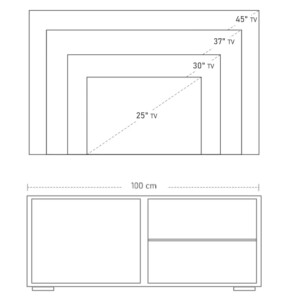 Small TV Stand White High Gloss Media Cabinet Unit Modern Glass Shelf Furniture - Image 3