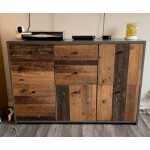 Large Storage Sideboard Vintage Industrial Cabinet Rustic Chest Drawers Cupboard