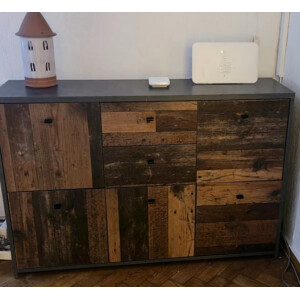 Large Storage Sideboard Vintage Industrial Cabinet Rustic Chest Drawers Cupboard - Image 3