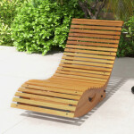 Rustic Sun Lounger Outdoor Garden Rocking Chair Wooden Patio Day Bed Swing Seat