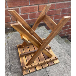 Wooden Garden Table Small Folding Coffee Side Patio Outdoor Solid Wood Furniture - Image 4