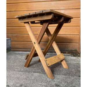 Wooden Garden Table Small Folding Coffee Side Patio Outdoor Solid Wood Furniture - Image 5