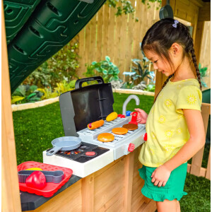 Large Garden Playcentre Wooden Garden Wendy Tree Role Play House Slide Swing Set - Image 5