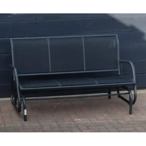Large Garden Bench 3 Seater Rocking Metal Glider Seat Outdoor Patio Swing Chair - Image 3