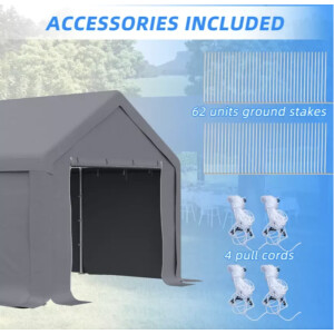 Large Marquee Tent Heavy Duty PVC Outdoor Party Wedding Car Port Shelter Canopy - Image 4