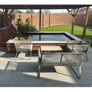 Modern Patio Furniture Rattan Conservatory Sofa Chairs Metal Garden Table Set - Image 4