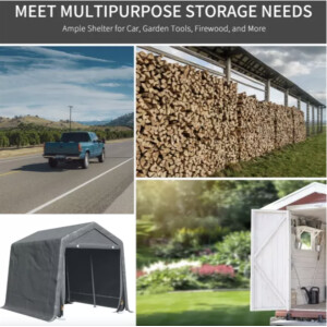 Garden Storage Shelter Outdoor Garage Log Store Bike Tool Shed Heavy Duty Tent - Image 5