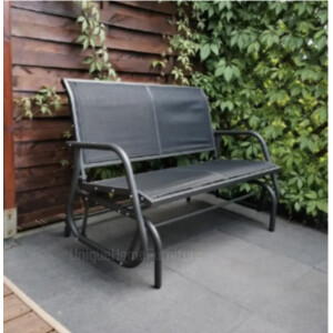 Large Garden Bench 3 Seater Rocking Metal Glider Seat Outdoor Patio Swing Chair - Image 6