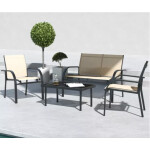 Metal Patio Set Outdoor Garden Furniture Small Lounge Sofa Chairs Dining Table