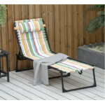 Garden Sun Lounger Outdoor Recliner Chair Foldable Patio Bed Adjustable Chaise