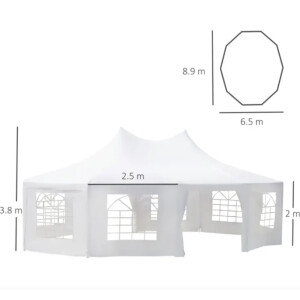 Large Marquee Tent Heavy Duty Gazebo Garden Waterproof Wedding Party Sun Awning - Image 2