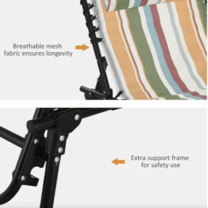 Garden Sun Lounger Outdoor Recliner Chair Foldable Patio Bed Adjustable Chaise - Image 3