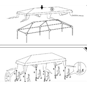 Pop Up Gazebo Large Marquee Tent Wedding Event Party Shed Outdoor Shelter Canopy - Image 4