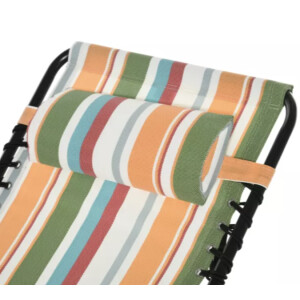 Garden Sun Lounger Outdoor Recliner Chair Foldable Patio Bed Adjustable Chaise - Image 4