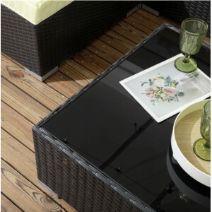 Large Rattan Sofa Set Black Corner Patio Furniture Garden Seater Lounge Couch Table - Image 5