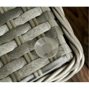 Rattan Bistro Set Garden Wicker Woven Patio Furniture 2 Seat Cushion Chair Table - Image 7