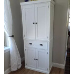 Tall Kitchen Cupboard Large Storage Larder Pantry Shelving Unit Dresser Cabinet