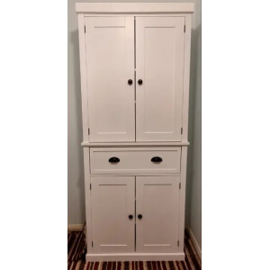 Tall Kitchen Cupboard Large Storage Larder Pantry Shelving Unit Dresser Cabinet - Image 5