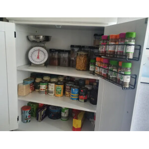 Tall Kitchen Cupboard Large Storage Larder Pantry Shelving Unit Dresser Cabinet - Image 6