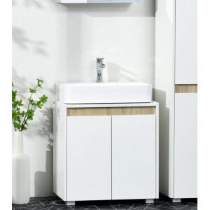 Modern Bathroom Cupboard Under Sink Vanity Basin Unit Floor Storage Door Cabinet - Image 7