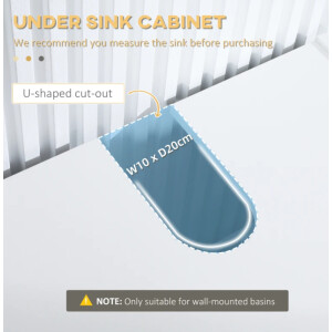 Modern Bathroom Cupboard Under Sink Vanity Basin Unit Floor Storage Door Cabinet - Image 3