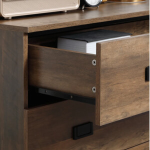 Rustic Chest Drawers Vintage Industrial Sideboard Storage Cabinet Dresser Unit - Image 3