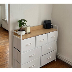 Modern Chest Drawers Large Bedroom Furniture White Oak Sideboard Storage Cabinet - Image 3