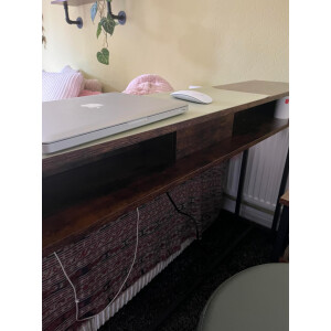 Large Console Table Rustic Narrow Storage Shelf Slim Industrial Hall Sideboard - Image 9