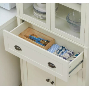 Large Kitchen Cupboard Tall Display Glass Cabinet Storage Pantry Larder Unit - Image 7