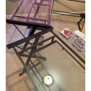 Glass Computer Desk Large Corner Workstation Modern Executive Home Office Table - Image 3