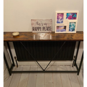 Metal Console Table Narrow Slim Hallway Furniture Rustic Industrial Sideboard - Image 3