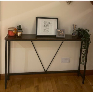 Metal Console Table Narrow Slim Hallway Furniture Rustic Industrial Sideboard - Image 5