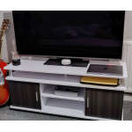 Modern TV Stand Media Storage Cabinet Industrial Style Shelf Unit Door Cupboard