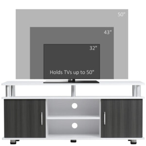 Modern TV Stand Media Storage Cabinet Industrial Style Shelf Unit Door Cupboard - Image 4