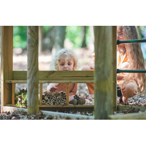 Kids Garden Playhouse Wooden Climbing Slide Swing Set Children Tree House Centre - Image 8