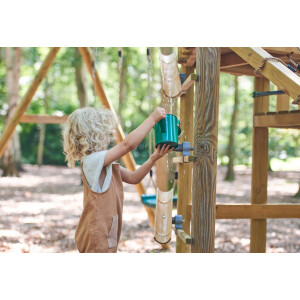 Kids Garden Playhouse Wooden Climbing Slide Swing Set Children Tree House Centre - Image 6