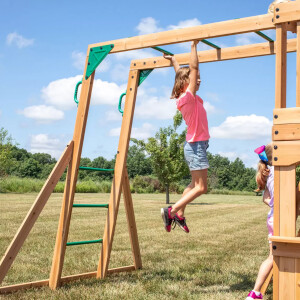 Large Garden Playcentre Children Wooden Playhouse Kid Tree House Swing Slide Set - Image 3