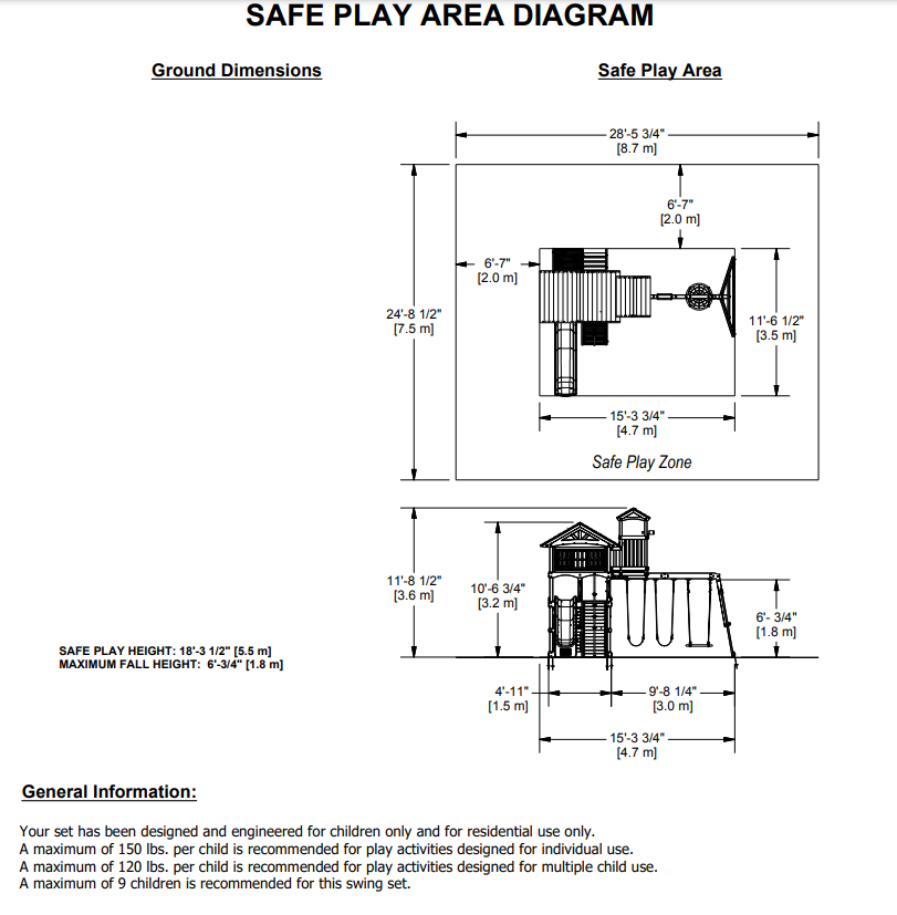 Large-Garden-Playhouse-Outdoor-Kids-Swing-Set-Slide-Climbing-Wooden-Tree-House