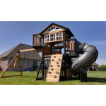 Kids Garden Playhouse Large Outdoor Playcentre Wooden Tree House Swing Slide Set