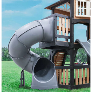 Kids Garden Playhouse Large Outdoor Playcentre Wooden Tree House Swing Slide Set - Image 13
