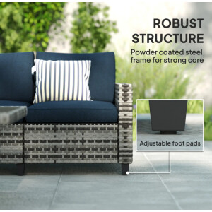 Rattan Garden Furniture Set Wicker Patio 5 Seater Sofa Chair Lounge Coffee Table - Image 5