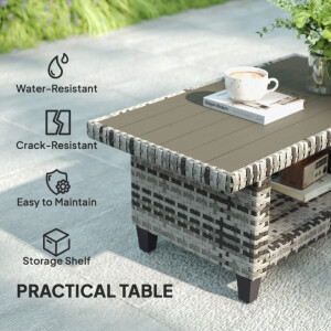 Rattan Garden Furniture Set Wicker Patio 5 Seater Sofa Chair Lounge Coffee Table - Image 7