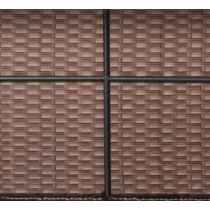 Rattan Coffee Table Metal Glass Furniture Large Garden Deck Wicker Brown Patio - Image 7