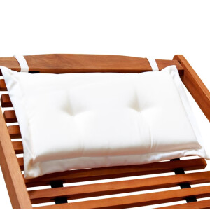 Wooden Sun Lounger Reclining Garden Cushion Chair Folding Patio Footrest Day Bed - Image 10