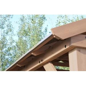 Large Wooden Gazebo Aluminium Roof Pavilion Outdoor Patio Canopy Structure Shade - Image 8