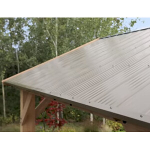 Large Wooden Gazebo Aluminium Roof Pavilion Outdoor Patio Canopy Structure Shade - Image 4