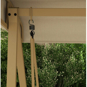Metal Swing Chair Large 3 Seater Garden Hammock Canopy Bench Heavy Duty Sun Seat - Image 7
