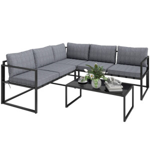 Metal Garden Furniture Set Corner Lounge Cushion Sofa Table 4 Seater Deck Patio - Image 8